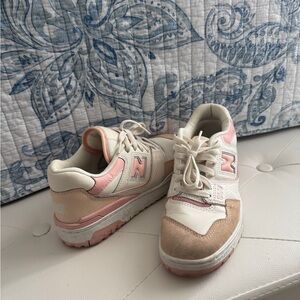 New Balance Pink and Cream Athletic Shoes